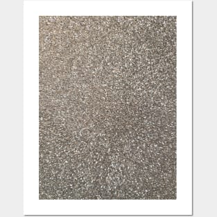 Silver glitter Posters and Art